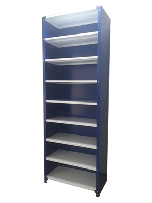 Fixed metal shelving
